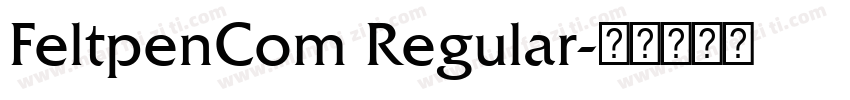 FeltpenCom Regular字体转换